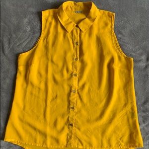 Charlotte Russe/Mustard Yellow/Blouse/High-Low